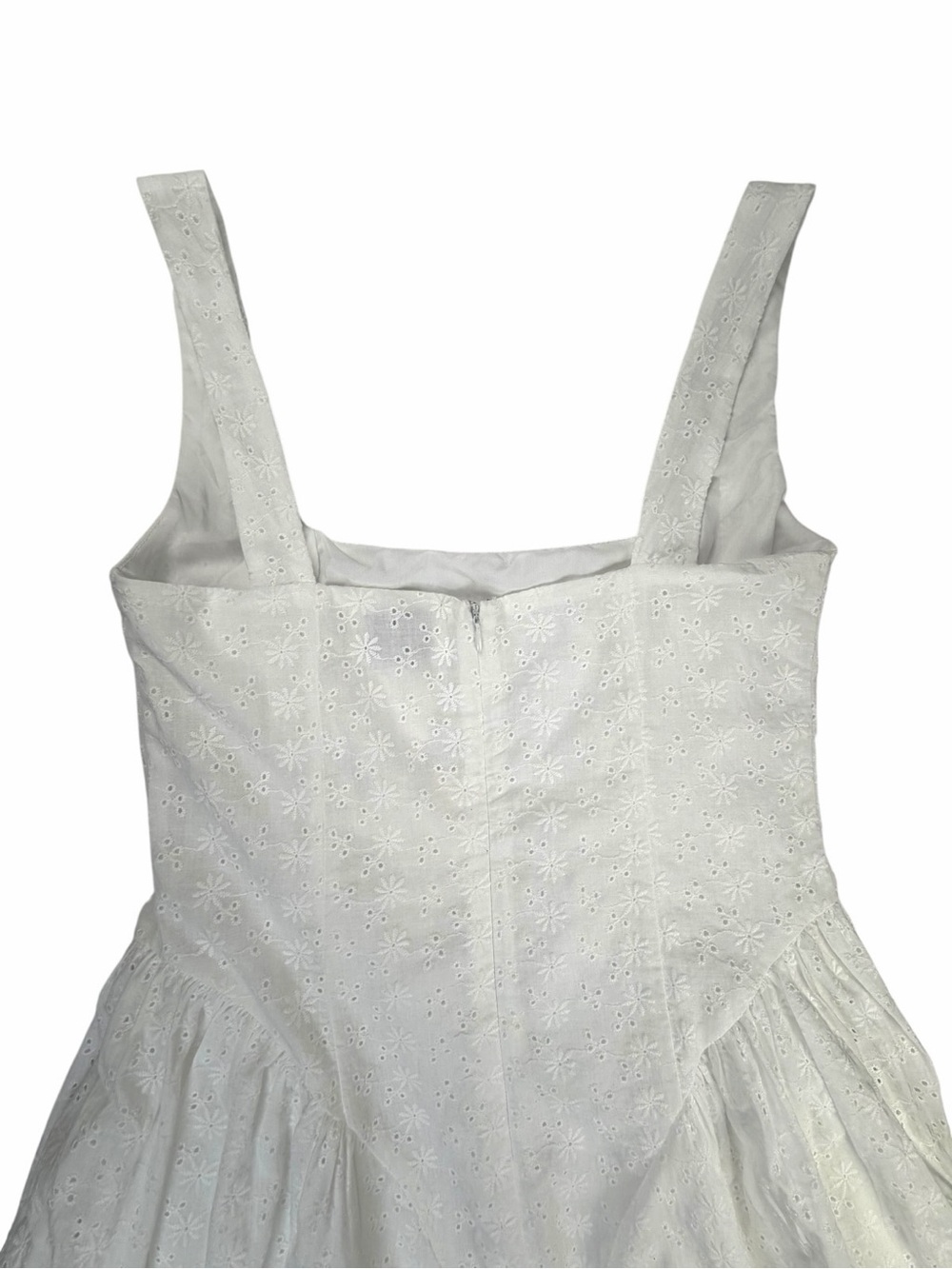 NWT Peppermayo Exclusive Women’s Floral Eyelet Alyssa Mini White Dress Size 6 - Picture 8 of 10
